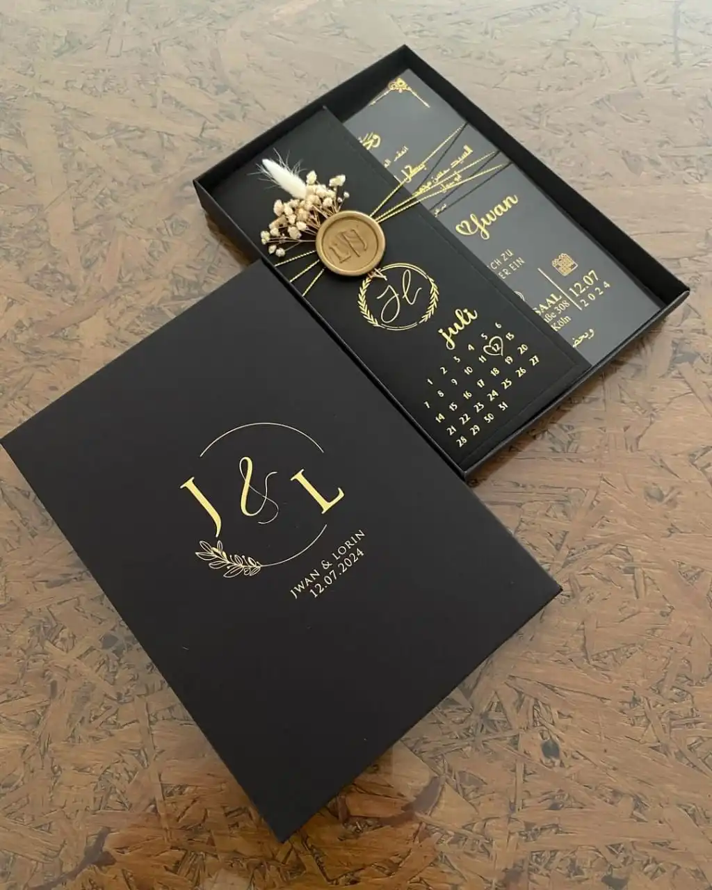 Half Flip Wedding Card