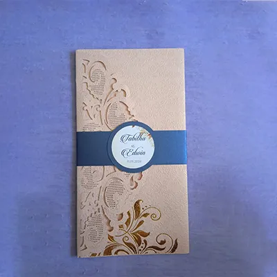 Long Slim Wedding Card