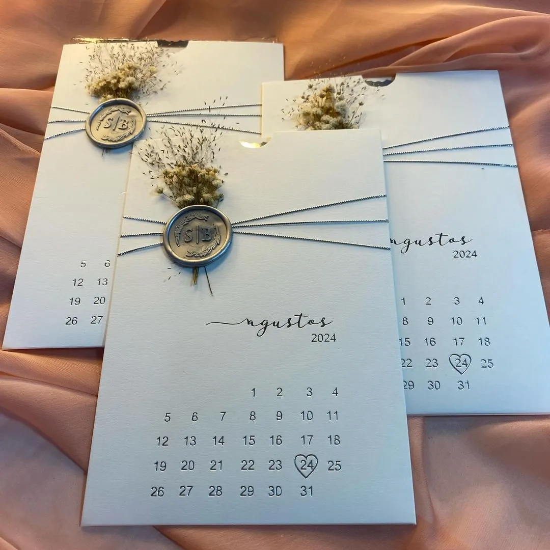 Gold String Wedding Card