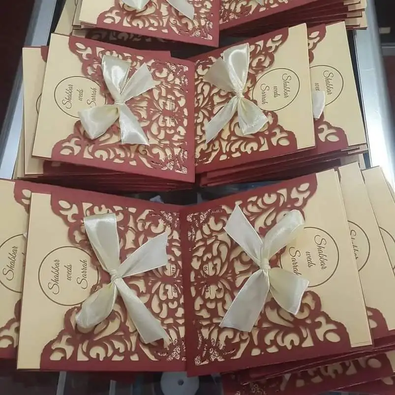 Standard Laser Wedding Card