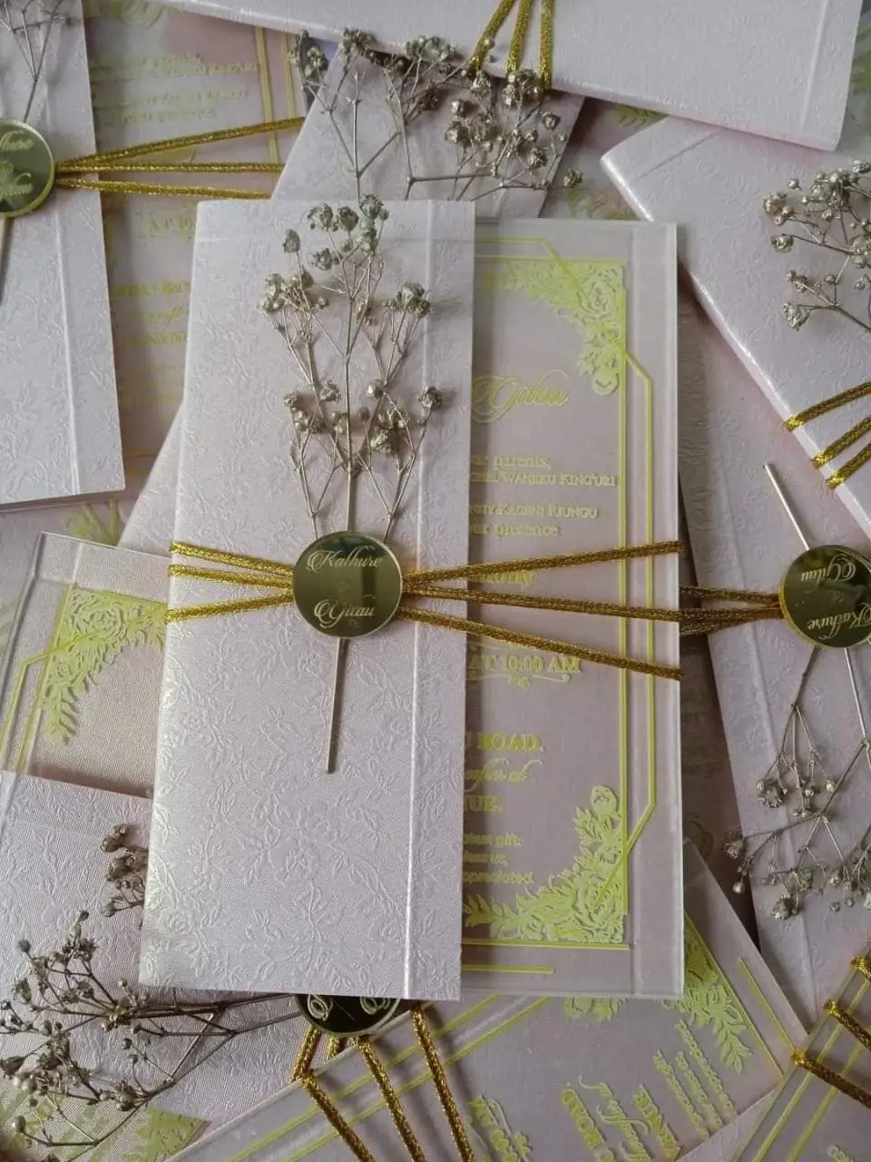 Long Slim Wedding Card