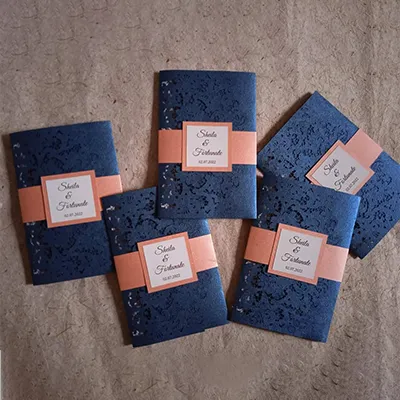 Semi Shape Wedding Card