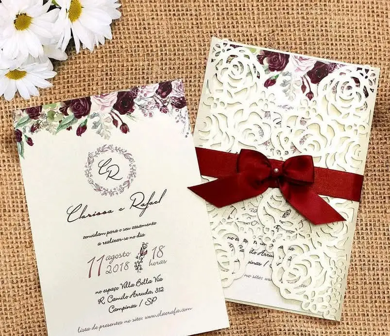 Floral Wedding Card