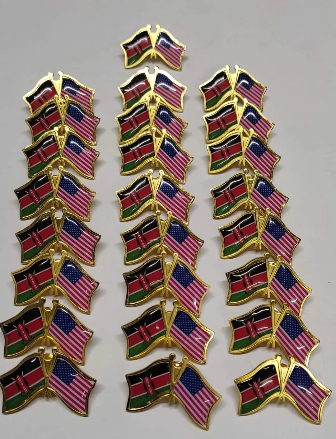 Double sided flag lapels
