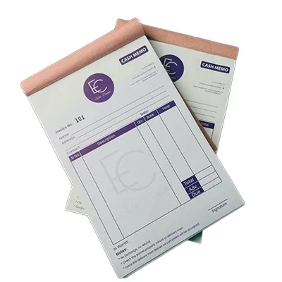 One Color A5 50 by 2 Receipt Book