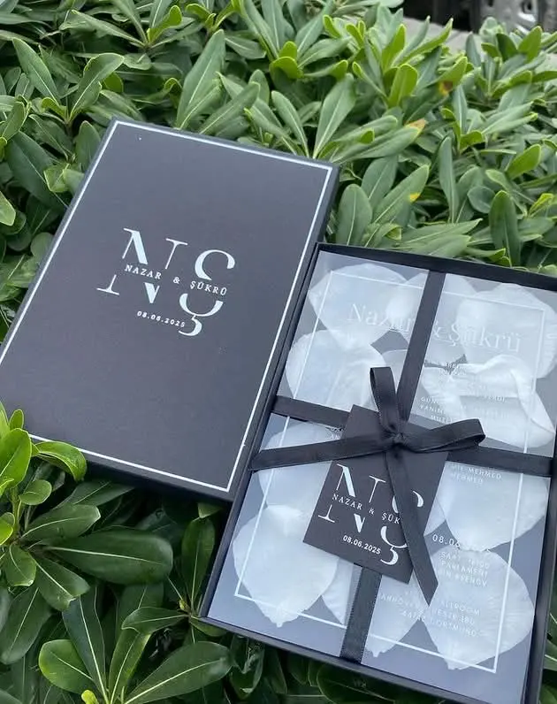 Gold String Wedding Card